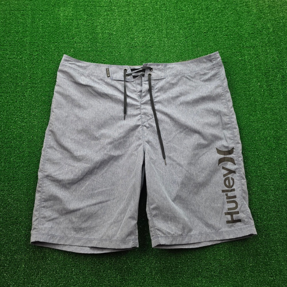 Hurley Phantom Stretch Hybrid Board Shorts Mens 34 Heather Blue Surfer Beach